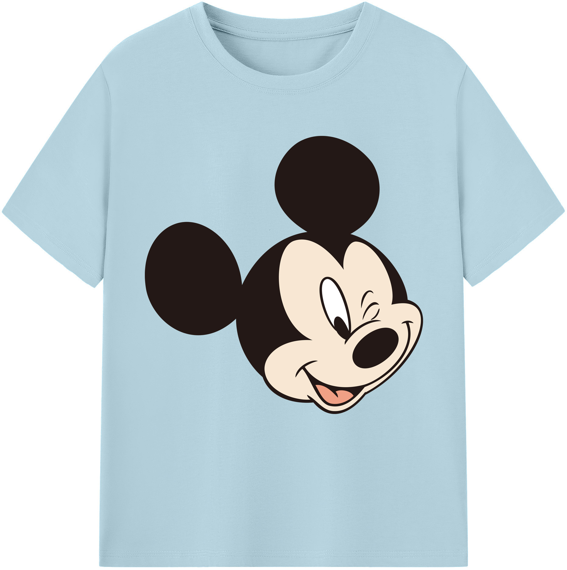 （画像用） ミッキーマウス Mickey Mouse 綿100％半袖Tシャツ（フロントプリント）